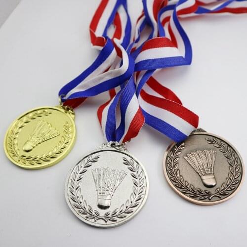 Dia 65MM Badminton Medals 1Set Contain 1pcs Gold Color Medal and 1pcs Silver Gold Medal and 1pcs Branze Medal