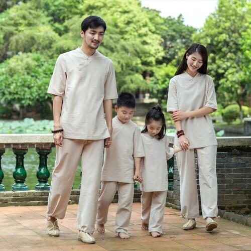 New Cotton Linen Yoga Suit Women Loose Tai Chi Clothes Chinese Style Traditional Tang Suit for Men Women Summer Autumn 2021 New