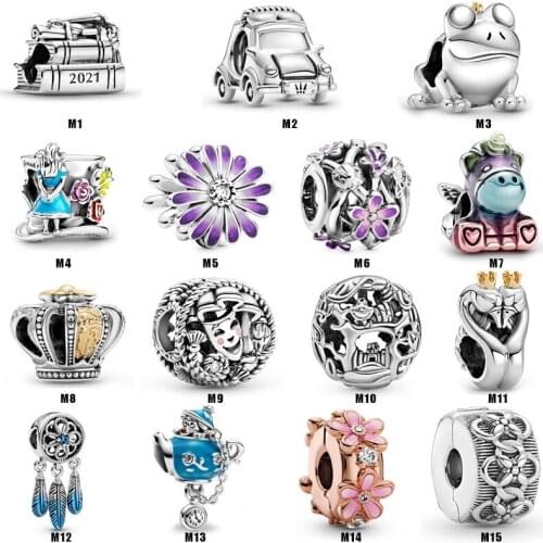 AIW 100% 925 sterling silver fine jewelry pendant unicorn charm Teapot beads fit bracelet