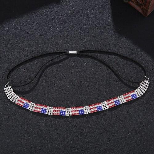 Flag Headbands Bride Wedding Bridesmaid Elastic Force Wedding Headband Decoration Gift Hair Accessory