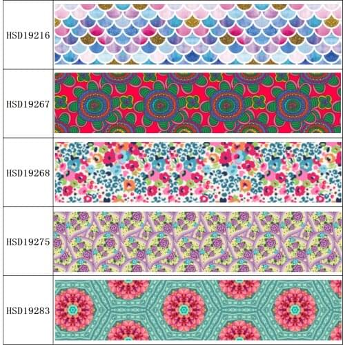 22MM 25MM 38MM 50MM 75mm Printed Pattern on Grosgrain Ribbon for diy ribbon