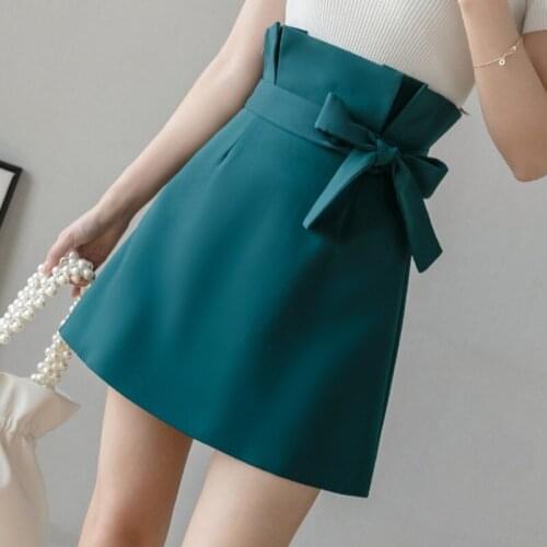 Limiguyue Elegant High Waist Skirt Sashes Sexy Casual Slim Office Lady Bandage Skirts Korean Vintage Saia Ol Women Faldas K1022