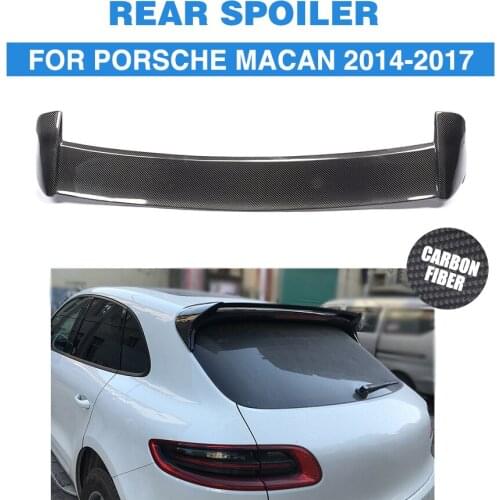 Carbon Fiber Rear Roof Spoiler for Porsche Macan Base Turbo Sport and S 2015 2016 Auto Racing Car Styling Tail Roof Window Wing