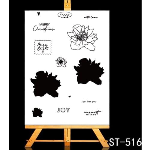 ZhuoAng Flower bloom, just for you Transparent and Clear Stamp DIY Scrapbooking Album Card Making DIY Decoration Making