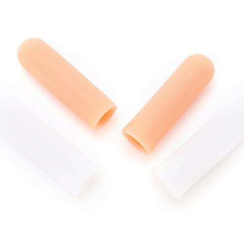 1pair Portable Silicone Toe Tube Reduce Cracked Skin Pain By Corn Blisters Gel Finger Protector