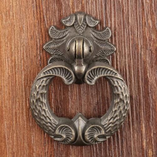 1pc 44x61mm Vintage Cabinet Knobs Antique Furniture Handle Kitchen Pull Knobs Drawer Wardrobe Cupboard Door Ring