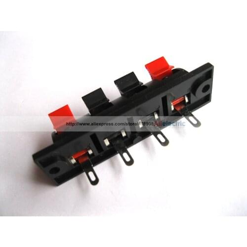 20 Pcs WP Push Type Speaker Terminal Board Connector 64 5mmx17 6mm 4 Pin WP4 7