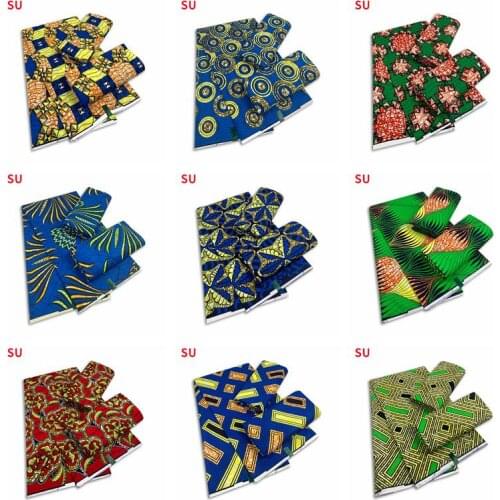 2021 New Arrival 100% Cotton Guaranteed African Print Wax Cloth Ghana Wax Ankara Fabric 6 yards/pieces For Wome Party Dress