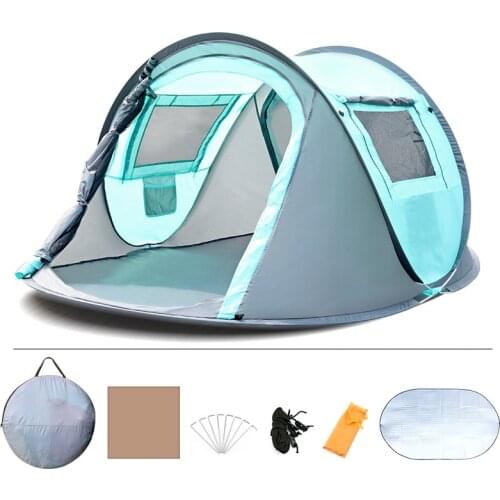 3-4 People Kamp Cadiri Automatic Namiot Beach Camping Baraza De Acampamento Family Carpas De Tourist Camping Outdoor Equipment
