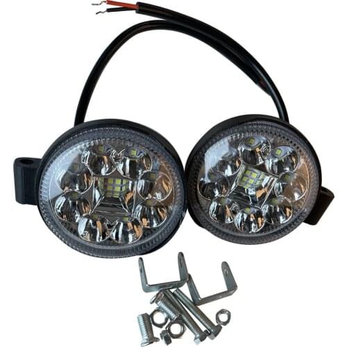 2PCS Automobile LED 3inch Round Car Lamp Spotlights Offroads Work Light Universal For Tractor Trailer Truck