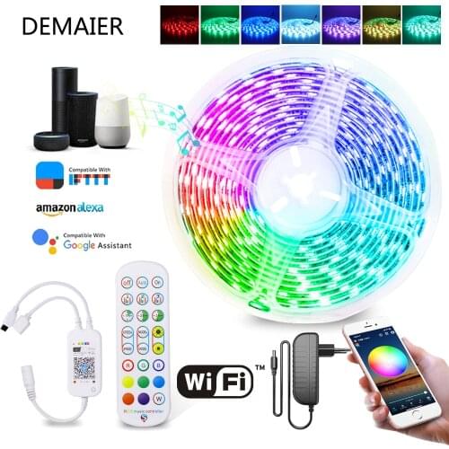 Bluetooth LED Streifen Lichter 5050/2835 SMD Flexible Band Led Band RGB Led Streifen 5M 10M 15M 20M DC 12V und WIFI Controller