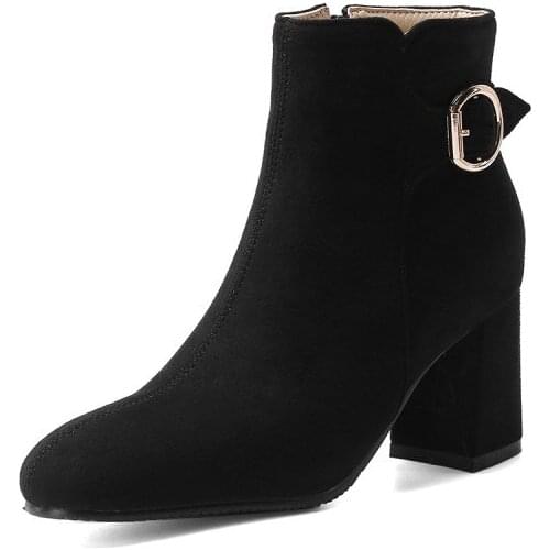 Big Size Thick heel boots boots women shoes ankle boots for women ladies boots shoes woman winter