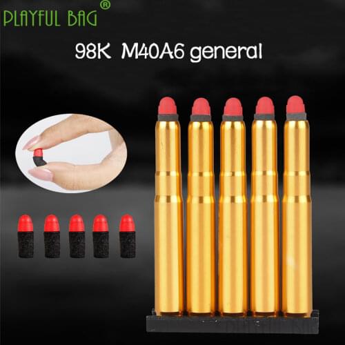 Outdoor sports toy clever tiger 98K shell sniper shell accessories hand pull down pressure shell throwing water bullet gun qd31