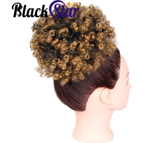 Synthetic Curly Hair Ponytail Drawstring Puff Short Kinky Wig African American Short Afro Kinky Curly Wrap Hair for women