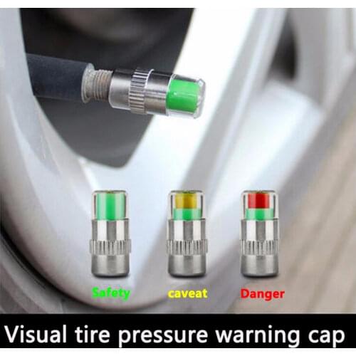 Tire Pressure Monitor Pressure Gauge Cap Sensor Indicator Alert Monitoring Valve Stem Cap Tools Kit 2.0/2.2/2.4 Bar 30/32/36 PSI