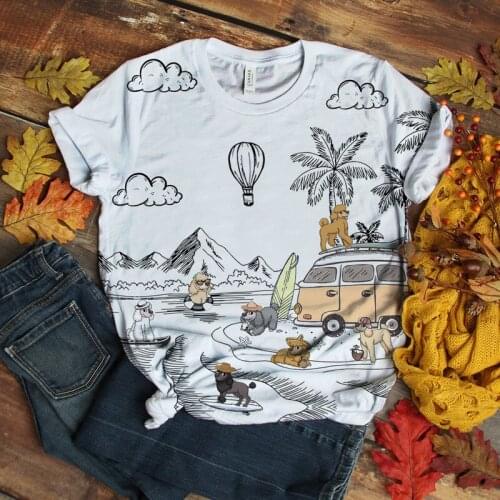 2021 Summer Men T Shirt Big Size Cotton Dog Short Sleeve Anime Men Clothing Hip Hop Women Summer Sport Tees