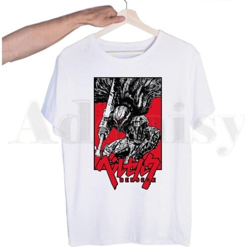 Berserk Guts Manga Swordsman Gatsu Sacrifice Zodd Men Print T shirt Men Tops Tees Mens T-shirt T Shirts Short sleeves T-shirt
