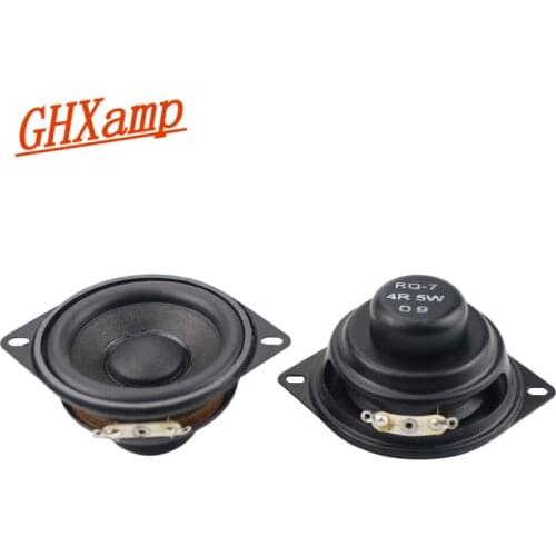 GHXAMP 2 Inch 52mm Full Range Speaker 4 Ohm 5W Bluetooth Bass Speaker Neodymium Rubber Edge 16mm Voice Coil Subwoofer Audio 2pcs
