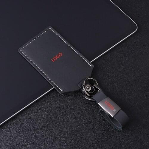 Leather suede car key cover For tesla model3 Key card cover modification accessories decoration