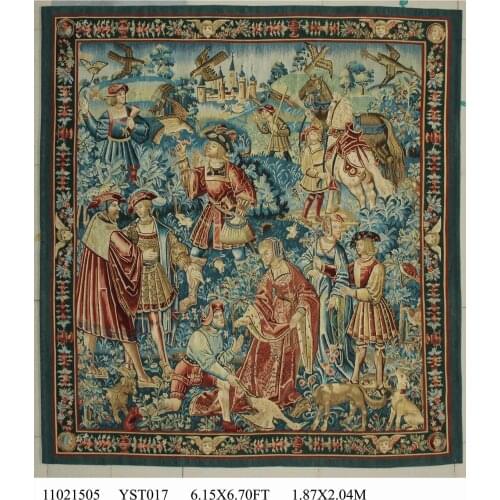 Beautiful Tapestry Brown Fashionable Circular Household Decoration Mat Europe Type Flowers Bed Covers