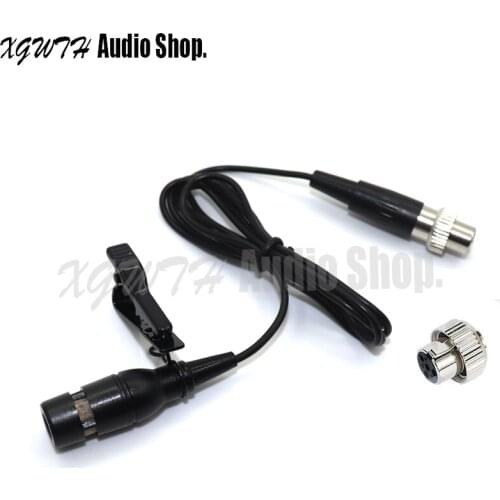 Lavalier Lapel Tie Clip Hypercardioid Condenser Microphone For Mipro Wireless Body-Pack Transmitter TA4F Lock Mini XLR 4-Pin