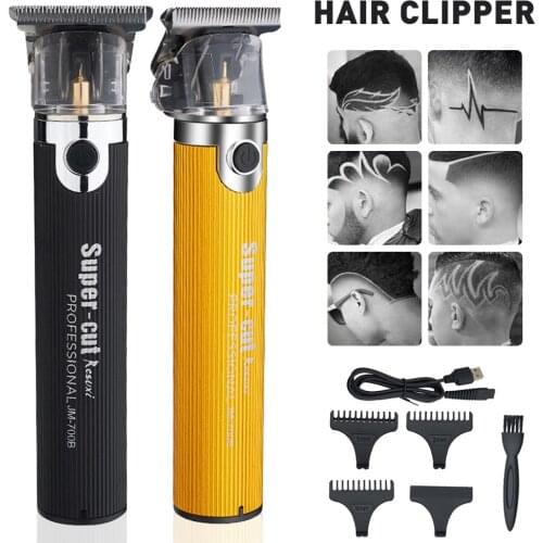 Cordless Hair Clipper Rechargeable Hair Trimmer Close Cutting Hair Grooming Kit with 3 Guide Combs