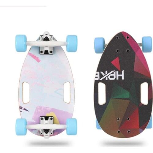 Mini Skateboard 17 Inch Mini Land Cruiser Canadian Maple Skateboard ABEC-9 Mute Bearing Suitable for Children Beginner Adults