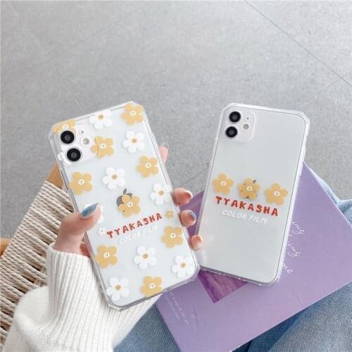 Fashion Daisy Flowers Transparent Case For Huawei P30 P40 Mate 40 Pro Honor 20 30 30i X10 Nova 5 6 7 8 Pro Soft Cover P40 Lite