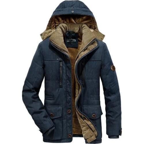2020 New Winter Men Fleece Thick Warm Hooded Coat Fashion Long Overcoat Jacket Plus Size 7XL