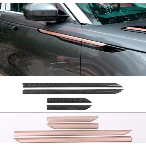 Car Door Side Fender Strip Cover Trim Decoration Sticker ABS Plastic For Land Rover Range Rover Velar 2017-2020 Auto Accessories
