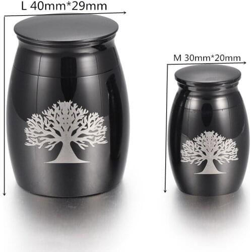IJU009 Stainless Steel Tree of Life Keepsake Funeral Urn for Ashes Custom Engraved Mini Cremation Urn for Human Ashes Urn