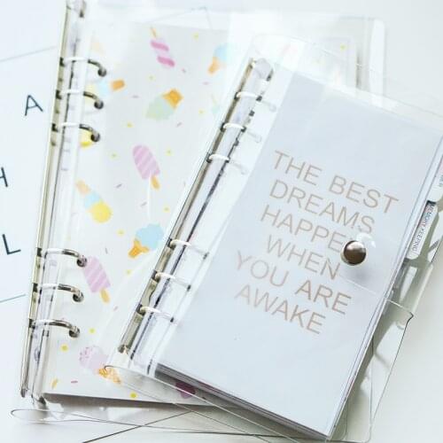Fromthenon Transparent Spiral Notebook Cover For Filofax Planner A5a6 Stikers Storage Korean Stationery Office & School Supplies