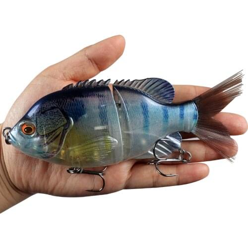 TEUKIM Multi Jointed Bionic Fishing Lure 2 Section S Curve Swimming 14mm 57g Jointed Fishing Lures Hunter for Bass Pike Muskie