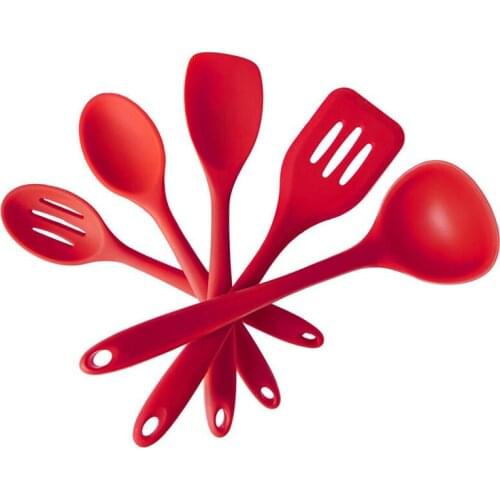 Silicone Kitchen Accessries Slotted Spoon Soup Spoon Meal Spoon Slotted Shovel For Non-stick Pot