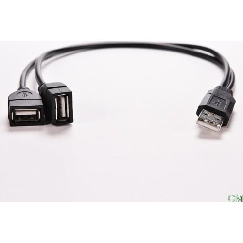 Usb Charge Power Cable Cord Extension cable Usb 2.0 One time to 2 Dual Usb Female Data Hub Power adapter Y Splitter cable