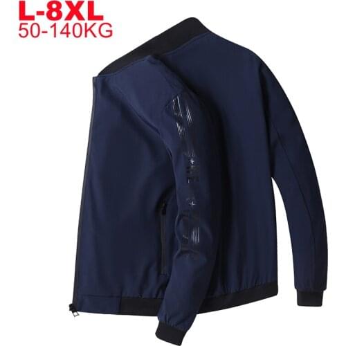Oversized Mens Jackets Large Size Windbreakers 6xl 7xl 8xl Spring Mens Jacket Streetwear Casual Jackets Male Pilot Bomber Coats