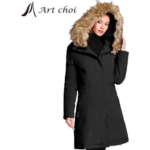 2020 Thicken Winter Women Garment Down Cotton Jacket Padded Parka Hooded Warm Wadded Coat Fur Collar Outercoat Outerwear XXXL