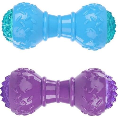 1PC Pet Dog Ball Toys Squeak Dogs Bite New Dog Toy Soft Latex Toys Teeth Chew Vocal Bite-resistant Interactive Glowing Bone Toys