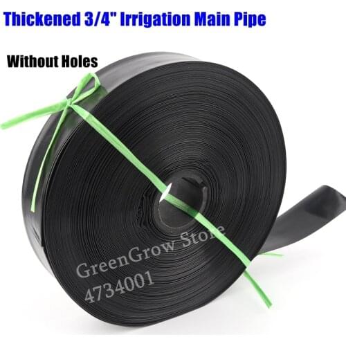 10~50m Thickened 3/4" Φ20mm Irrigation Main Pipe Line Farm Irrigation System Water Tape Garden Lawn Watering Hose Without Holes