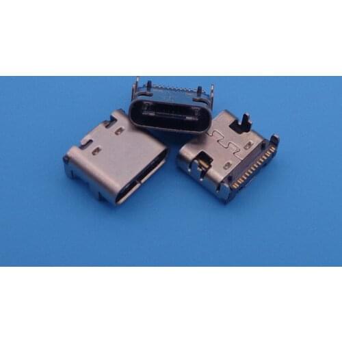 100pcs micro USB for 3.1 Type C Connector type-C no side 12Pin DIP4 Female Charge port replacement Plug 3.1 Version Socket jack