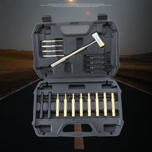 19Pcs/Set Punch Positioning Punch Tool Set Double-sided Copper Hammer For Gunsmiths, Jewelry And Watch Repair In Machining
