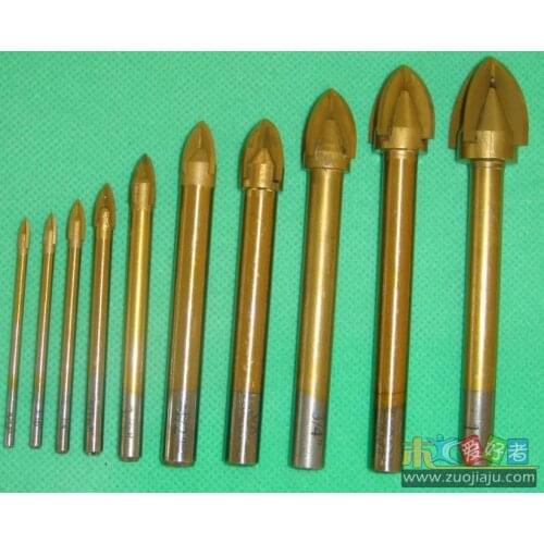 25pc/lot 6mm Cross Head Tungsten Carbide TCT Glass Tile Drill Bit