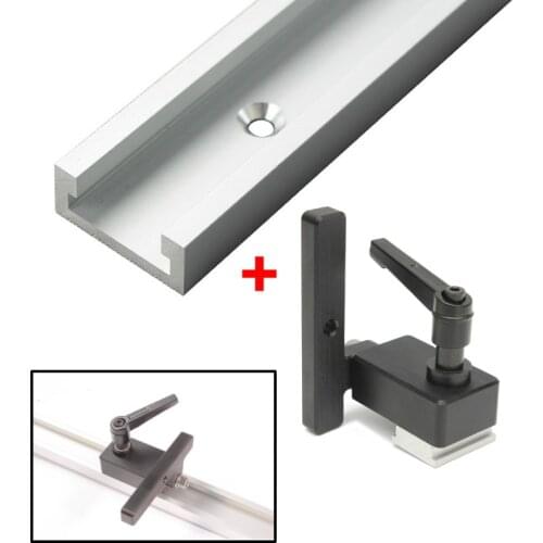 300-800mm Aluminium Alloy T-Slot T-Track Slot Miter and Miter Track Stop for Woodworking Ruter Table Tool Miter Track Stop