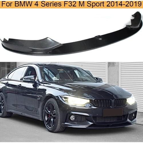 4 Series Carbon Fiber Car Front Bumper Lip Spoiler for BMW F32 435i M Sport Bumper 2014-2019 Convertible Front Lip Gloss Matte