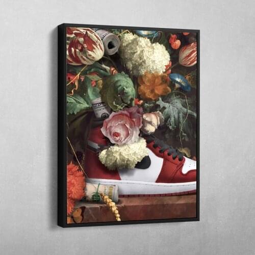 Abstract Plant Flower Poster Prints Canvas Painting Shoes Masked King Money Vintage Painting Wall Art Decorative Home Picture