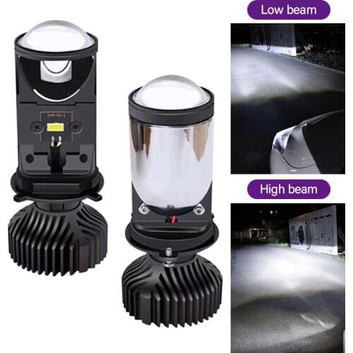 90W Lamp H4 LED Mini Projector Lens Automobles Bulb 20000LM Conversion Kit Hi/Lo Beam Headlight 12V24V RHD LHD