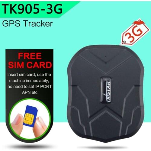 3G Waterproof Car GPS Tracker TK905-3G Magnet Vehicle GPS Locator Real Time Lifetime on WCDMA HSDPA/UMTS/EDGE/GPRS/GSM Free APP