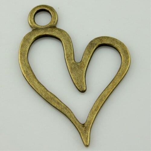 Free Shipping 10Pcs big hollow heart Charms 66*46mm Antique Bronze plated DIY Retro Jewelry Braclet Necklace