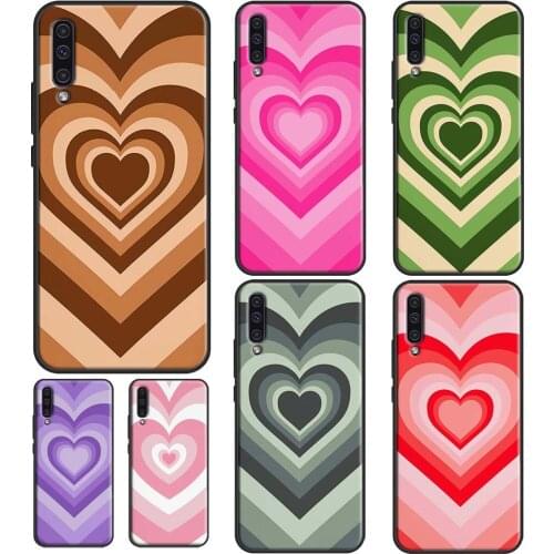 Latte Love Groovy Coffee Heart Pink Case For Samsung A51 A71 A11 A31 A50 A70 A40 A02S A20S A12 A32 A42 A52 A72 A20e A21S Coque