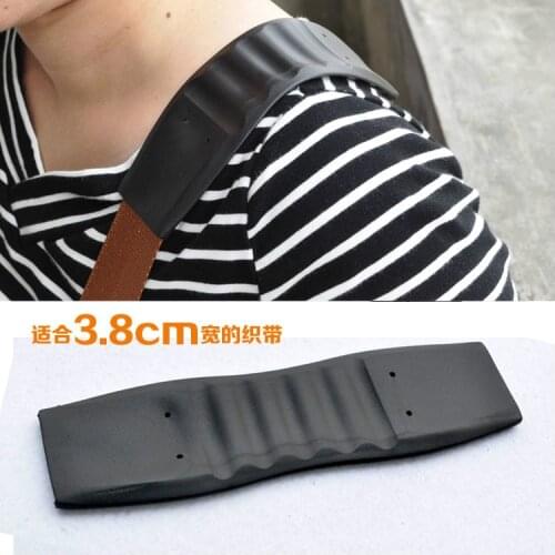 Black 38mm Nonslip Shoulder Strap Rubber Pad Military Quality 2Pcs DIY Leather Craft Backpack Shoulder Bags Sewing Accessories